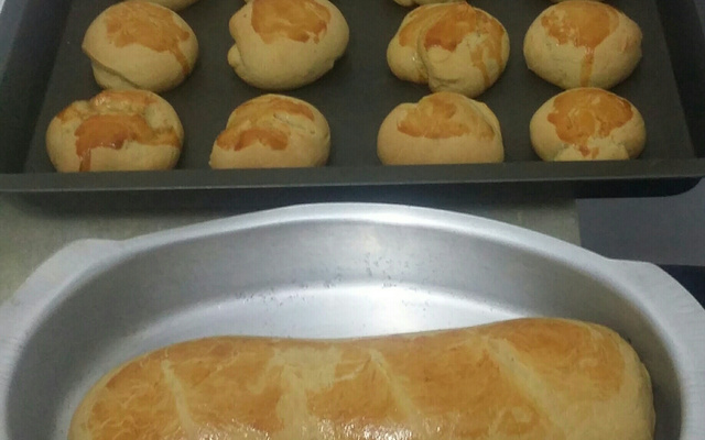 Pão de batata para o lanche das amigas