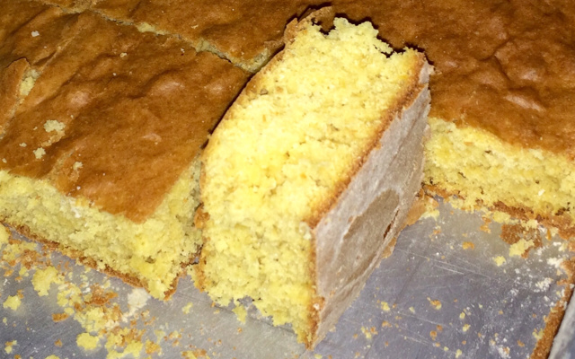 Massa de pão de ló com laranja