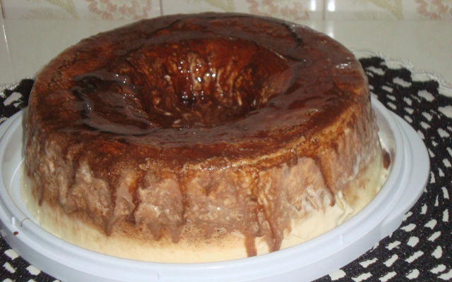 Pudim gelado tipo sorvete