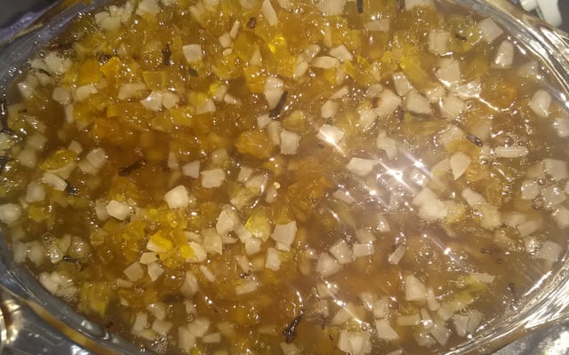 Doce de mamão verde com coco