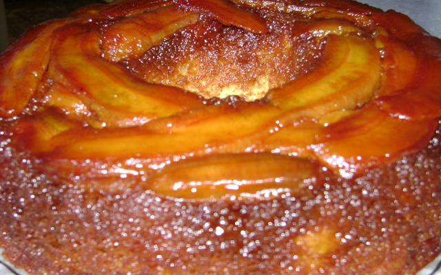 Torta invertida de banana