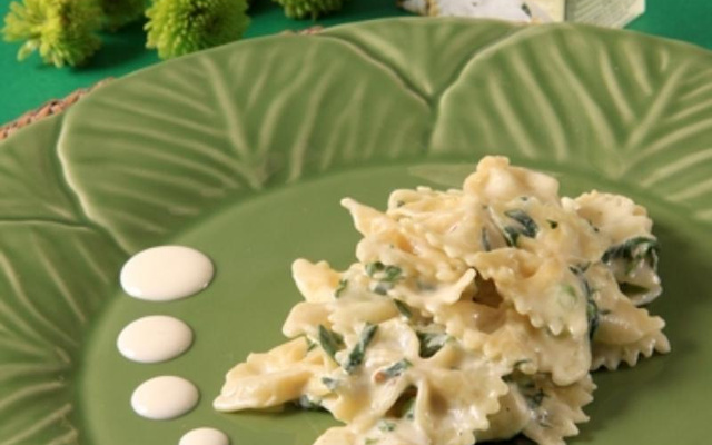 Gravatinha com Espinafre