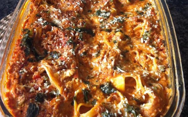 Ninho recheado ao forno