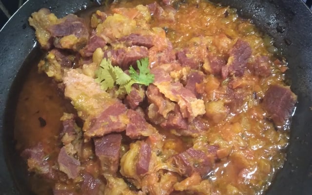 Carne seca na pressão