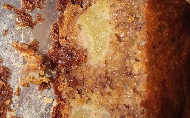 Bolo de maçã sem açúcar e sem farinha de trigo