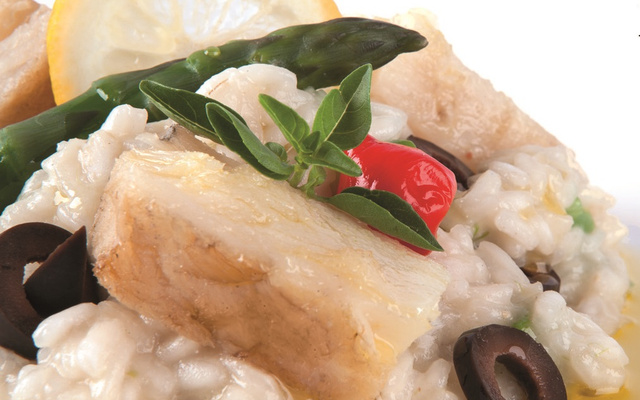 Risoto de aspargos com Bacalhau Marithimu’s