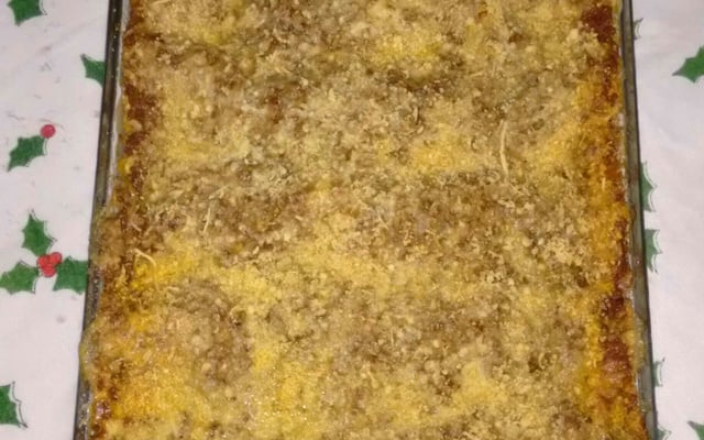 Lasanha bolonhesa ao molho branco