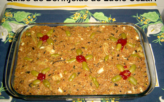 Quibe de forno de berinjela recheado com ricota do Lúcio Cezar