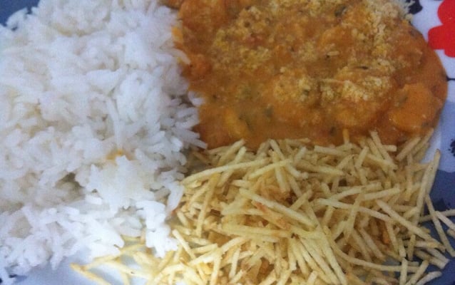 Camarão com requeijão