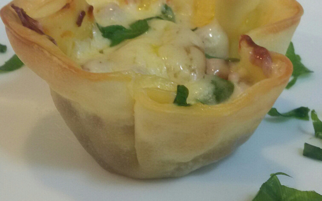 Cestinha de frango com catupiry