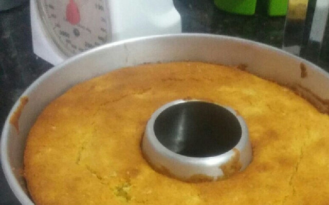 Bolo de fubá com aveia integral