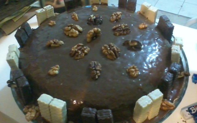 Bolo de chocolate com Nozes