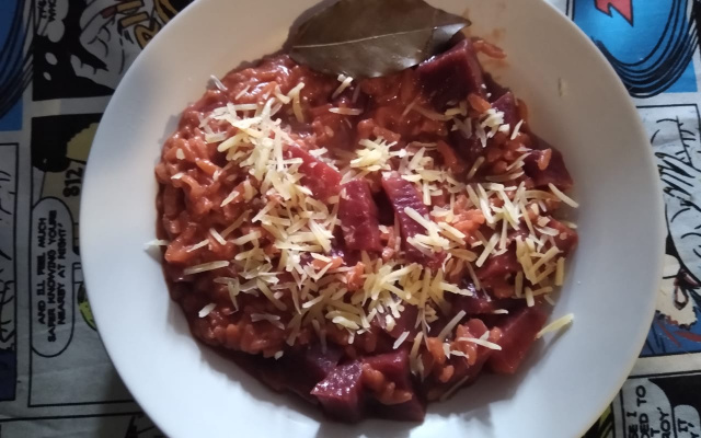 Risoto de beterraba