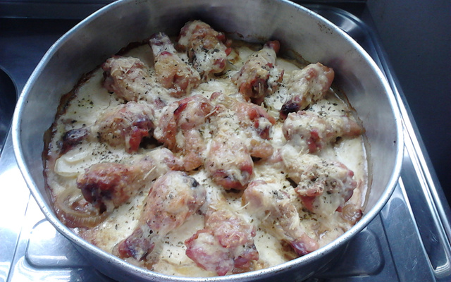 Coxinha da asa ao molho cremoso