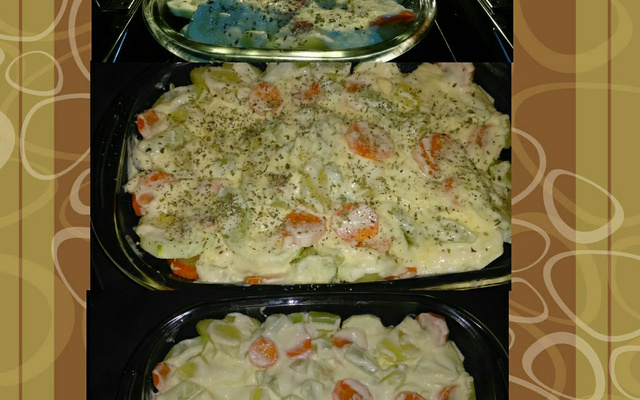 Deliciosos legumes gratinados