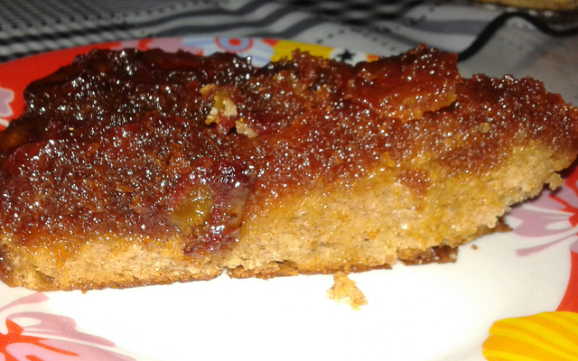 Torta de delícia com banana na massa