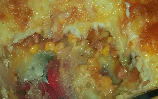 Purê de batata recheado