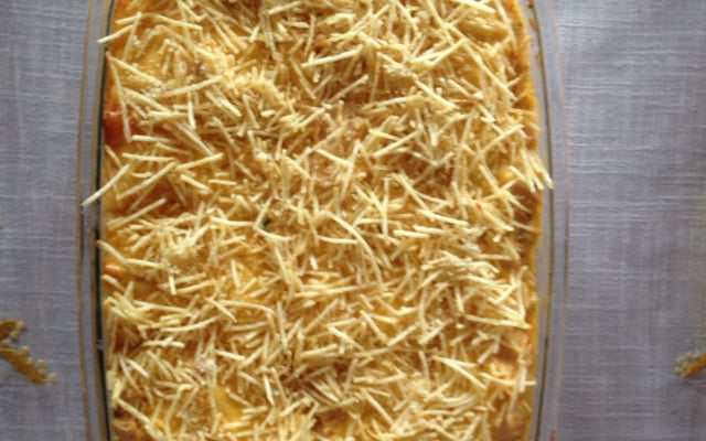 Frango gratinado com batatas