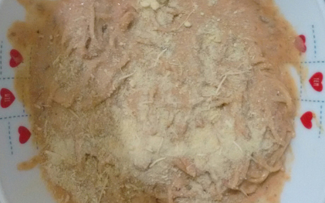 Macarrão com creme de leite e sardinha