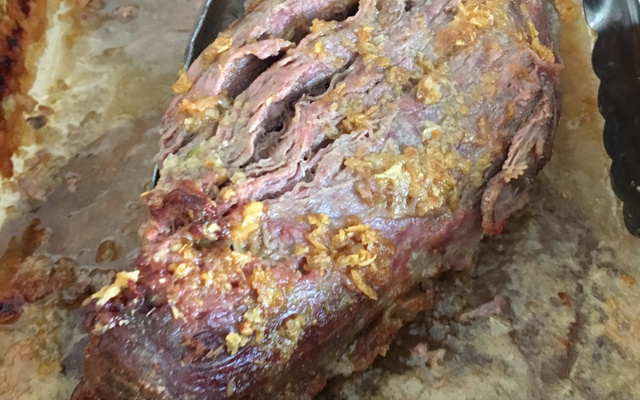 Maminha com sal grosso