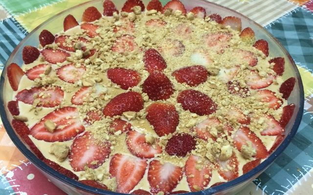 Delícia gelada de doce de leite