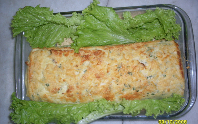 Rocambole de bacalhau - rápido e econômico