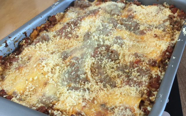 Lasanha bolonhesa à moda do Lucão