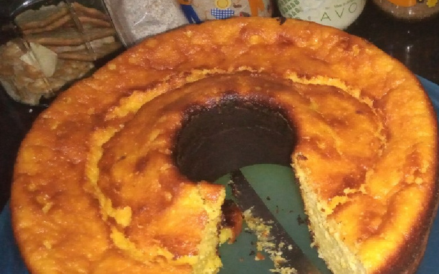 Bolo de milho e milharina super rápido