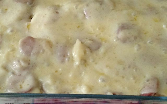 Escondidinho rápido de calabresa