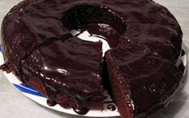 Bolo de chocolate de micro-ondas