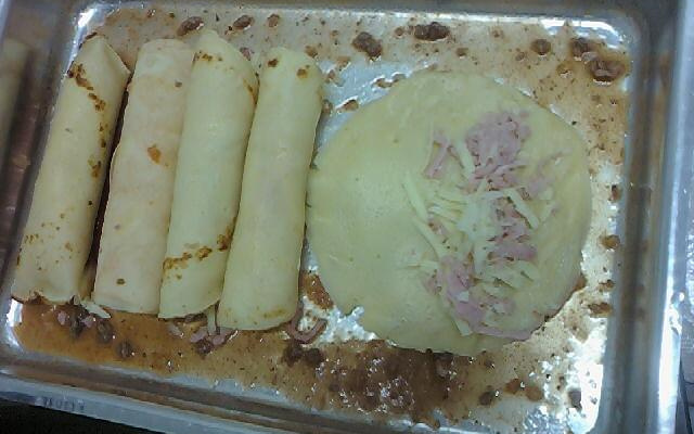 Panquecas à bolonhesa