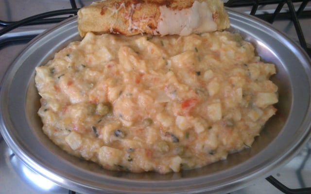 Panqueca com recheio de palmito cremoso