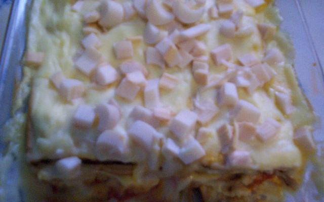 Sanduba de forno com molho branco