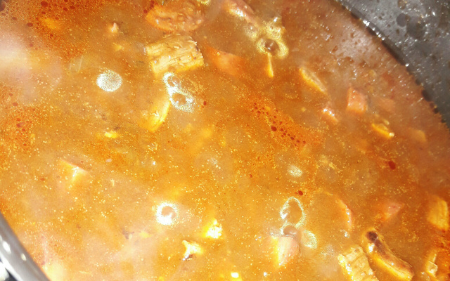 Lagarto redondo com calabresa