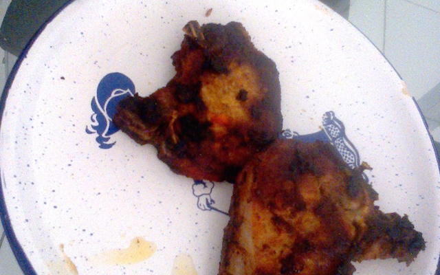 Bisteca de Porco assada simples