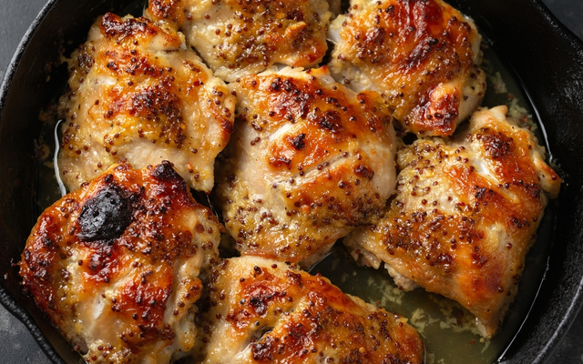 Frango na mostarda na churrasqueira