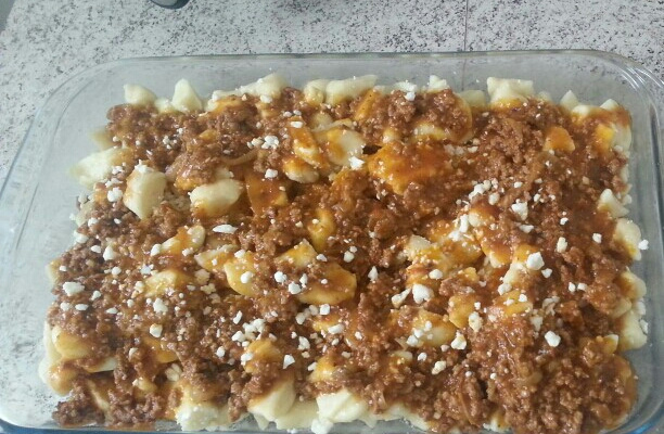 Nhoque de batata com molho bolonhesa (massa leve)