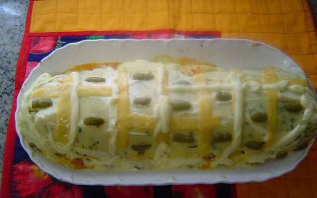 Rocambole de arroz cozido do Lúcio Cezar