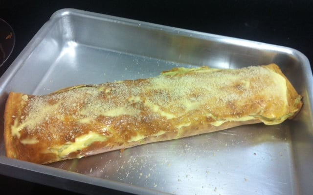 Rocambole de arroz cozido do Lúcio Cezar