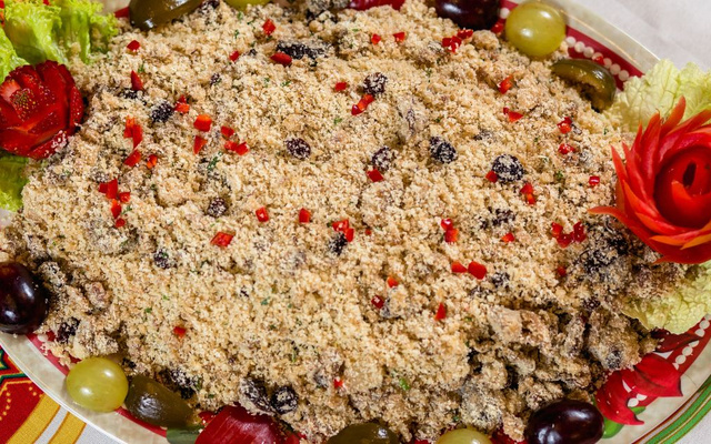 Farofa para o peru de natal