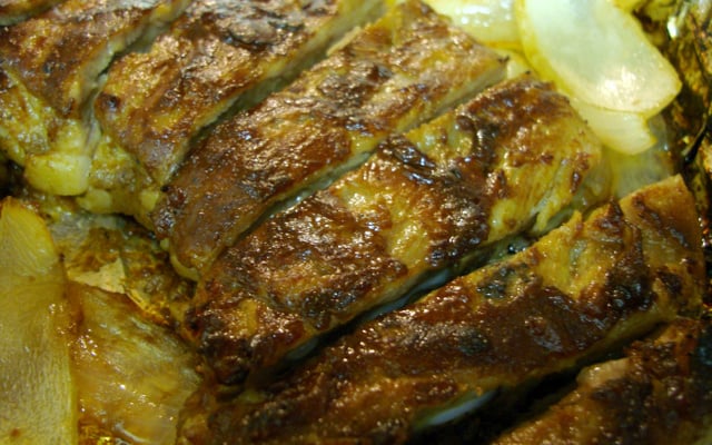 Costelinha de porco assada