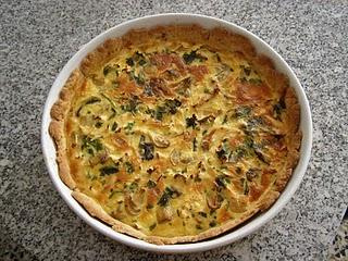 Quiche de frango e cogumelos