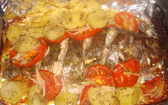 Tilápia assada no forno