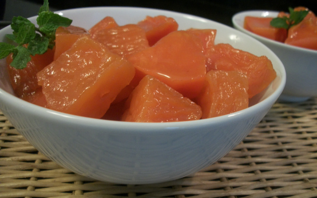 Doce de abóbora em pedaços