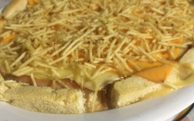 Torta de pão com frango