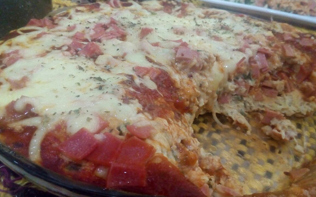 Torta de pizza fit