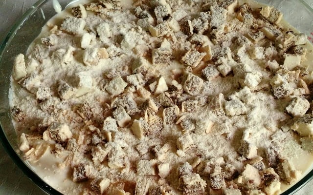 Pavê de leite Ninho com biscoito de chocolate branco