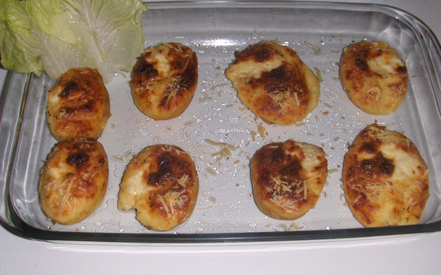 Batata recheada com batata