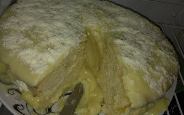 Bolo vulcão de leite em pó