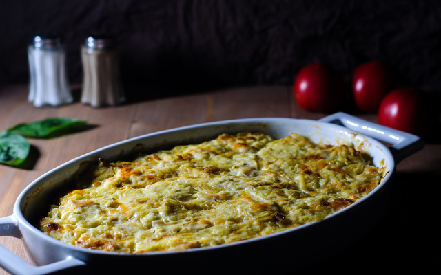 Arroz de forno com peru